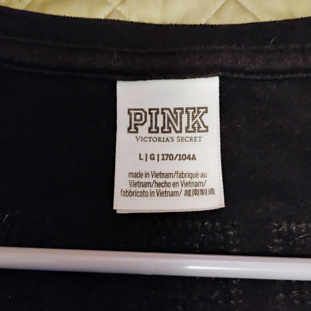 PINK Victoria's Secret Black Short Sleeve Tee